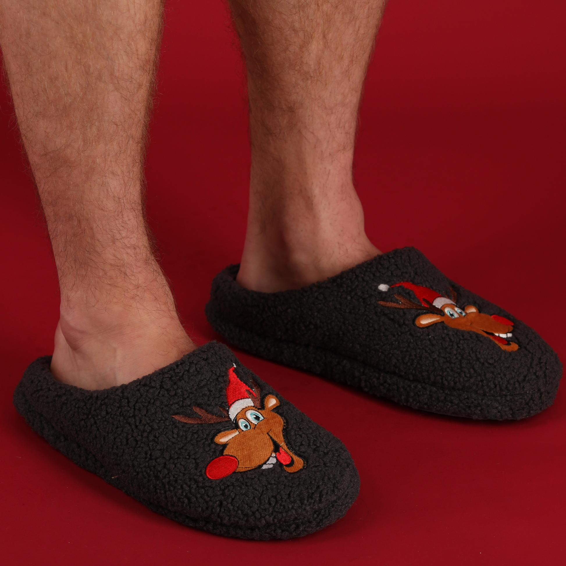 Rudolph het Rendier Kerstsloffen Pantoffels Rudolph het Rendier Kerstsloffen Pantoffels
