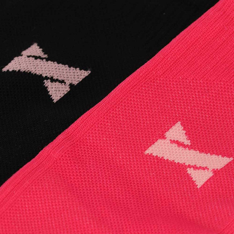Rękaw kompresyjny na łydkę – unisex – zestaw 2 sztuk – czarny z wstawkami