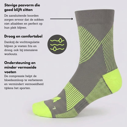 Chaussettes quart de compression sport - Paquet de 3 - Unisexe