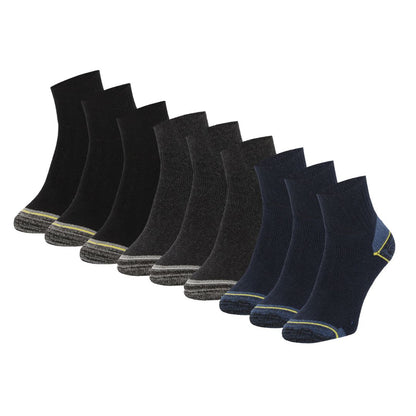 Quarter werksokken - Multicolor - 9-Pak