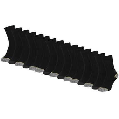 Arbeitssocken aus Baumwolle für Herren – Schwarz – 15er-Pack