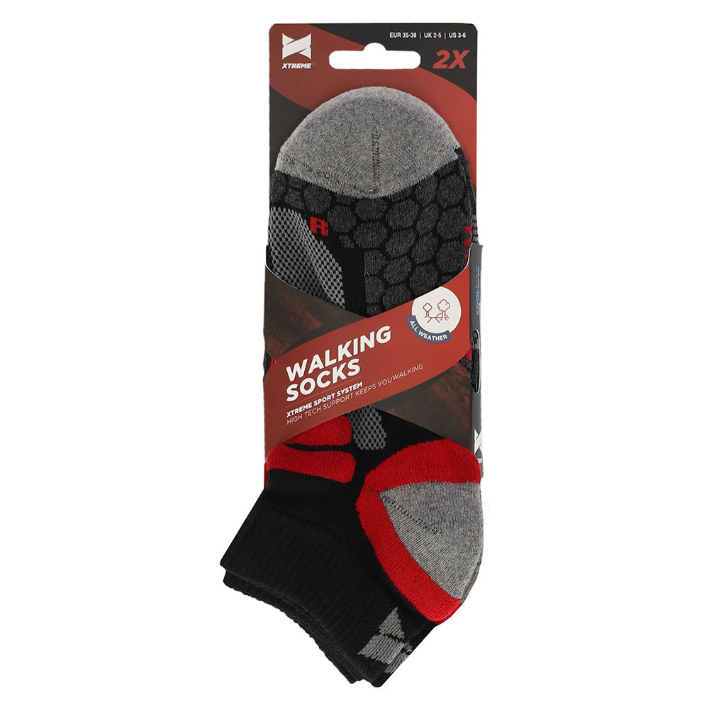 Chaussettes de randonnée basses unisexes - 2 paires