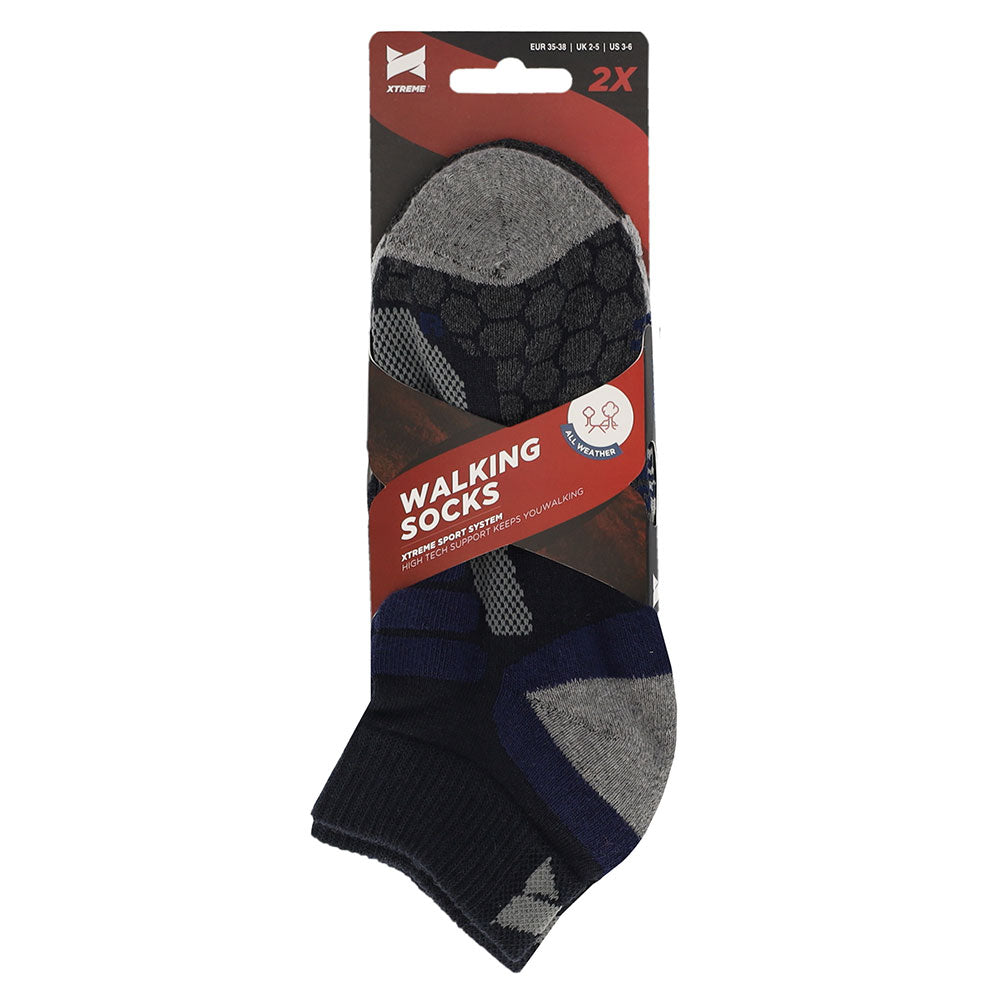 Chaussettes de randonnée basses unisexes - 2 paires