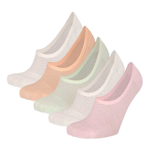 Sport Footies Dames - Multi Pastel - 5-Pak