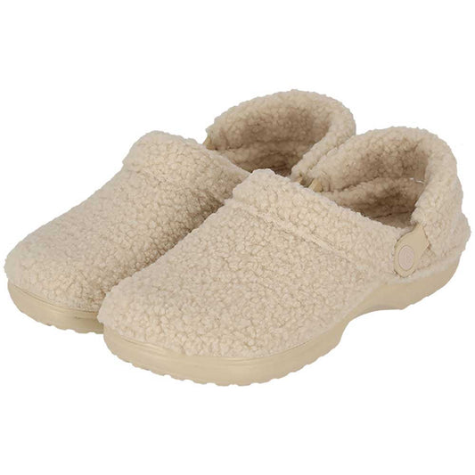 Klomp pantoffels dames - Teddy - Zand