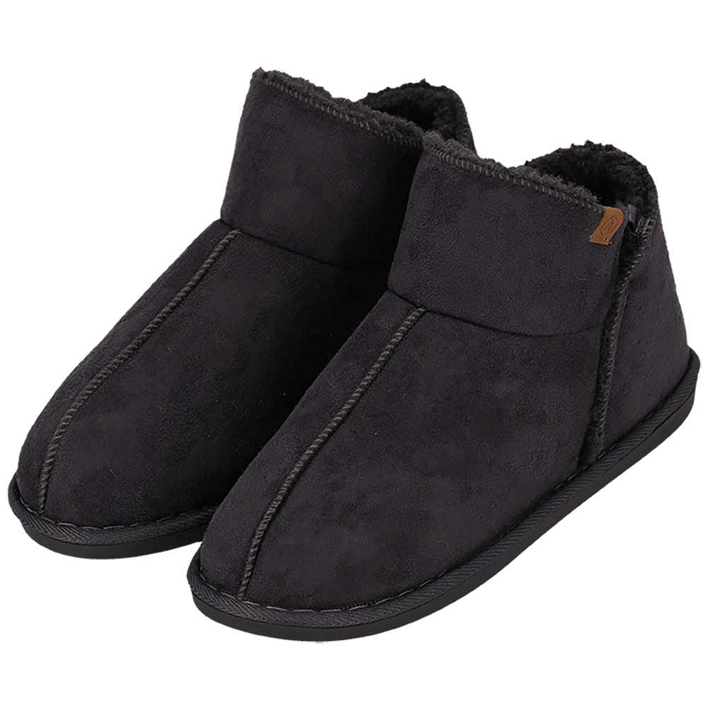 Hoge sloffen dames - Suede - Donker Grijs
