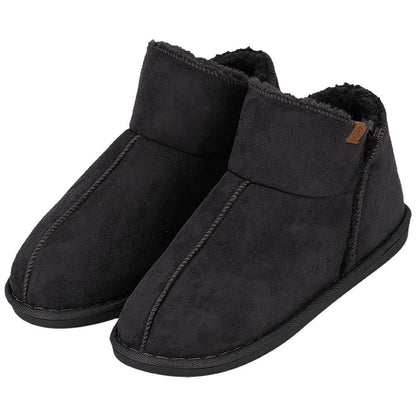 Hoge sloffen dames - Suede - Donker Grijs