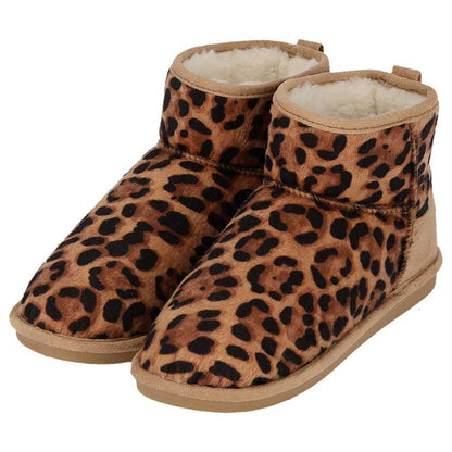 Damenpantoffeln Wildleder - Tiermotiv