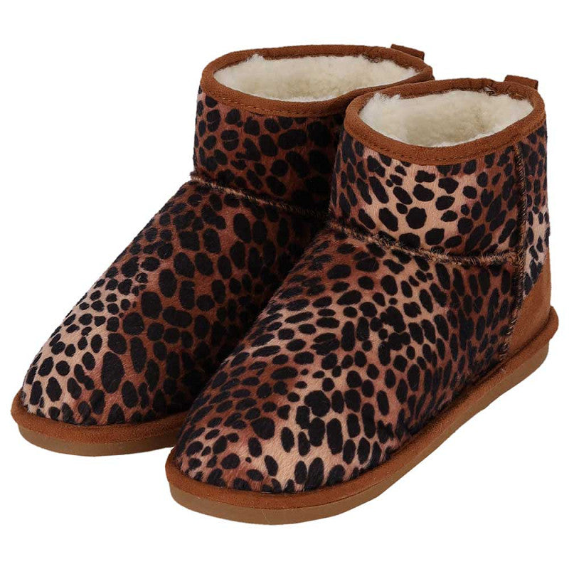 Damenpantoffeln Wildleder - Tiermotiv