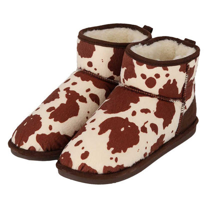 Damenpantoffeln Wildleder - Tiermotiv