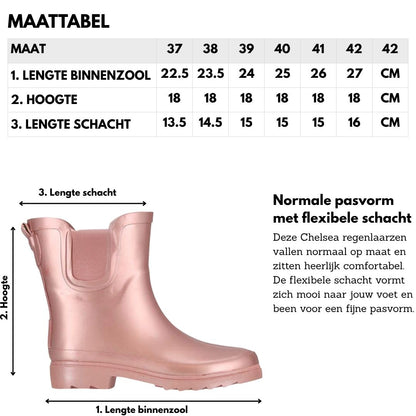 Regenstiefel Chelsea - Pink Metallic