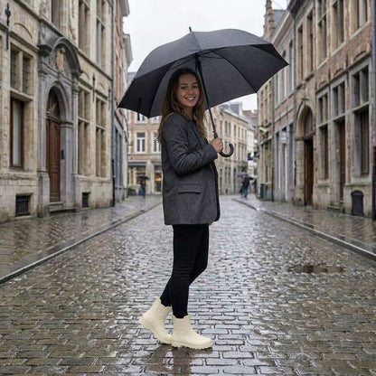 Regenstiefel Chelsea – Metallic-Weiß