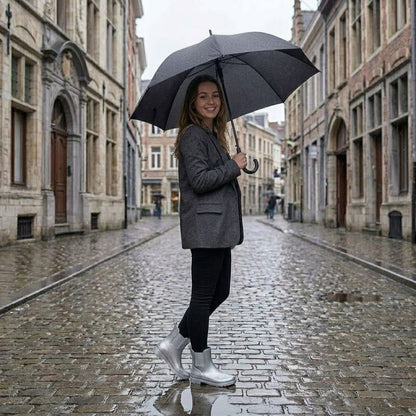 Regenlaarzen Chelsea - Metallic zilver
