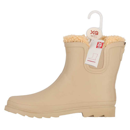 Chelsea regenlaarzen dames - Fake fur voering - Beige