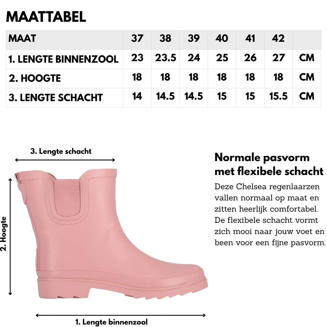 Regenlaarzen Dames - Chelsea - Roze