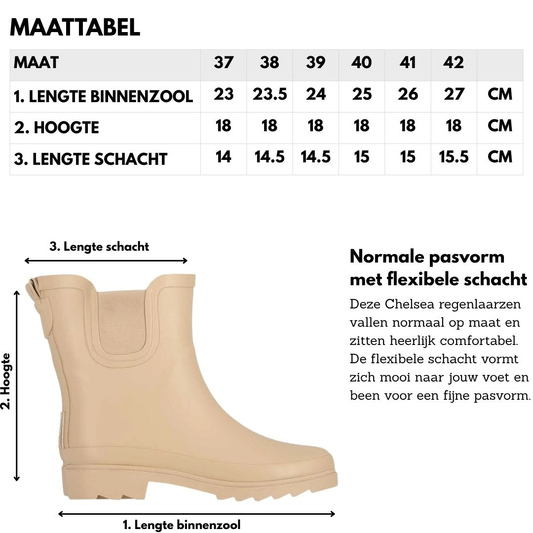 Regenstiefel Damen - Chelsea - Sand