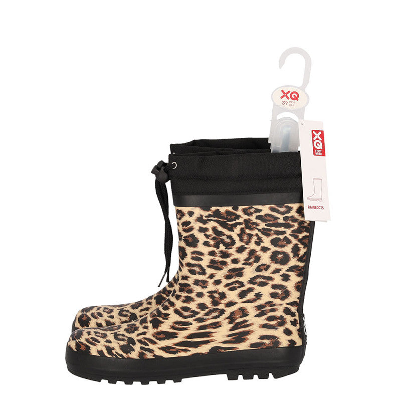 Regenstiefel Damen - Braun - Pantherdruck