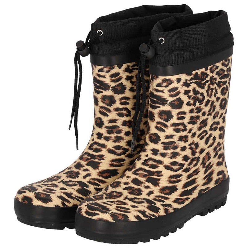 Regenstiefel Damen - Braun - Pantherdruck