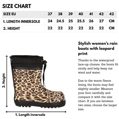 Regenlaarzen Dames - Bruin - Panterprint