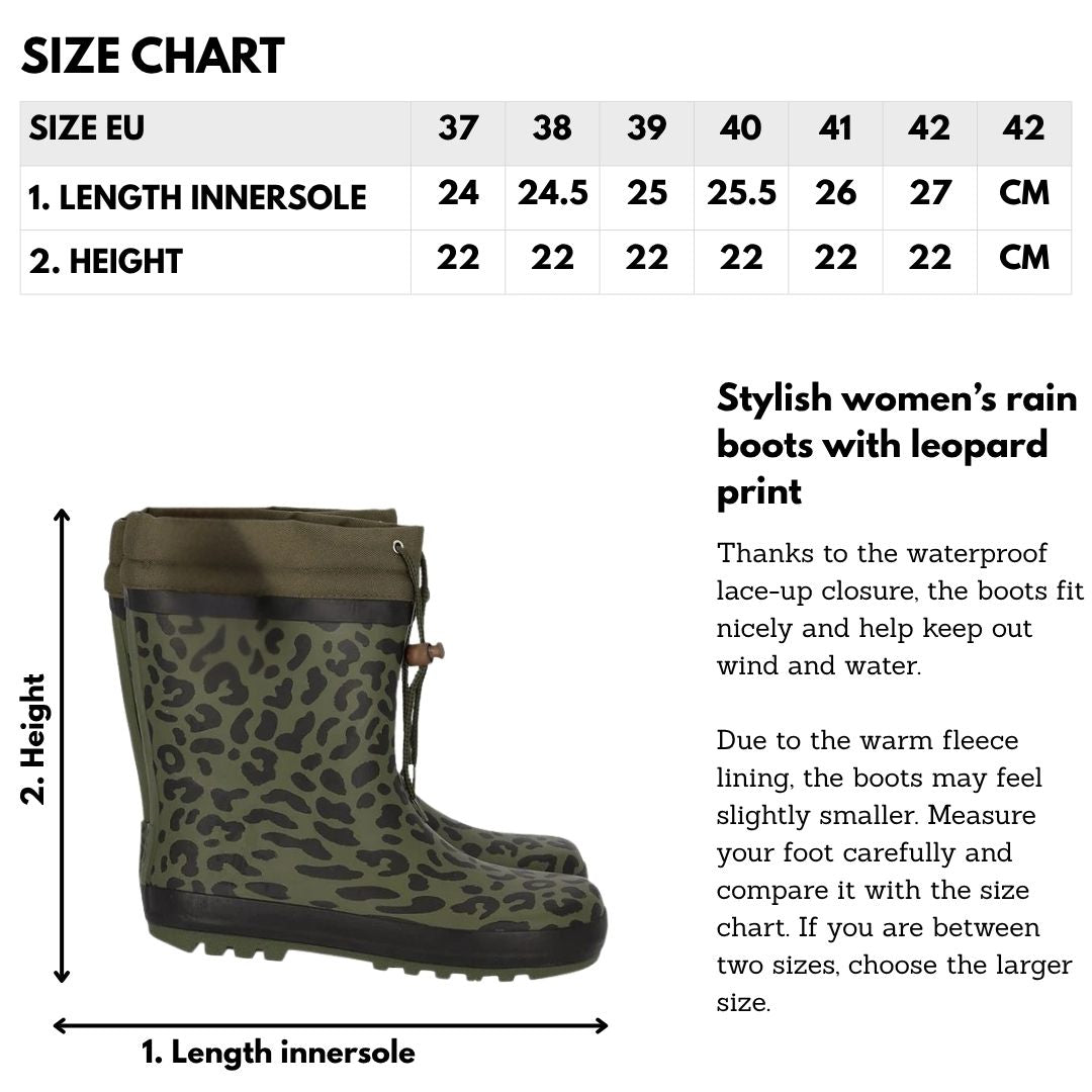 Regenlaarzen Dames - Groen - Panterprint