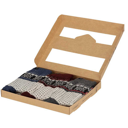 Geschenkbox mit Haussocken für Damen – norwegisches Muster