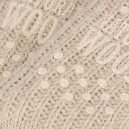 Wollen huissokken - Unisex - Antislip - Beige Melange