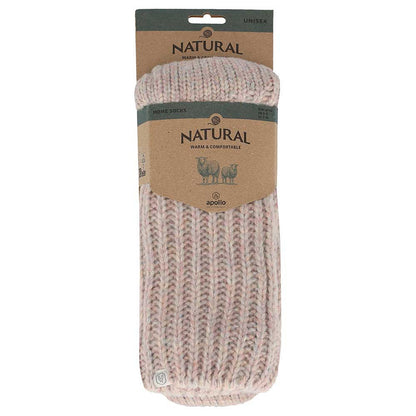 Wollen huissokken - Unisex - Antislip - Roze