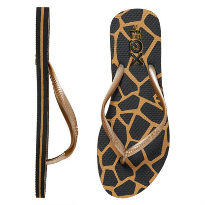 Flip Flop Damen - Tierprint - Gold