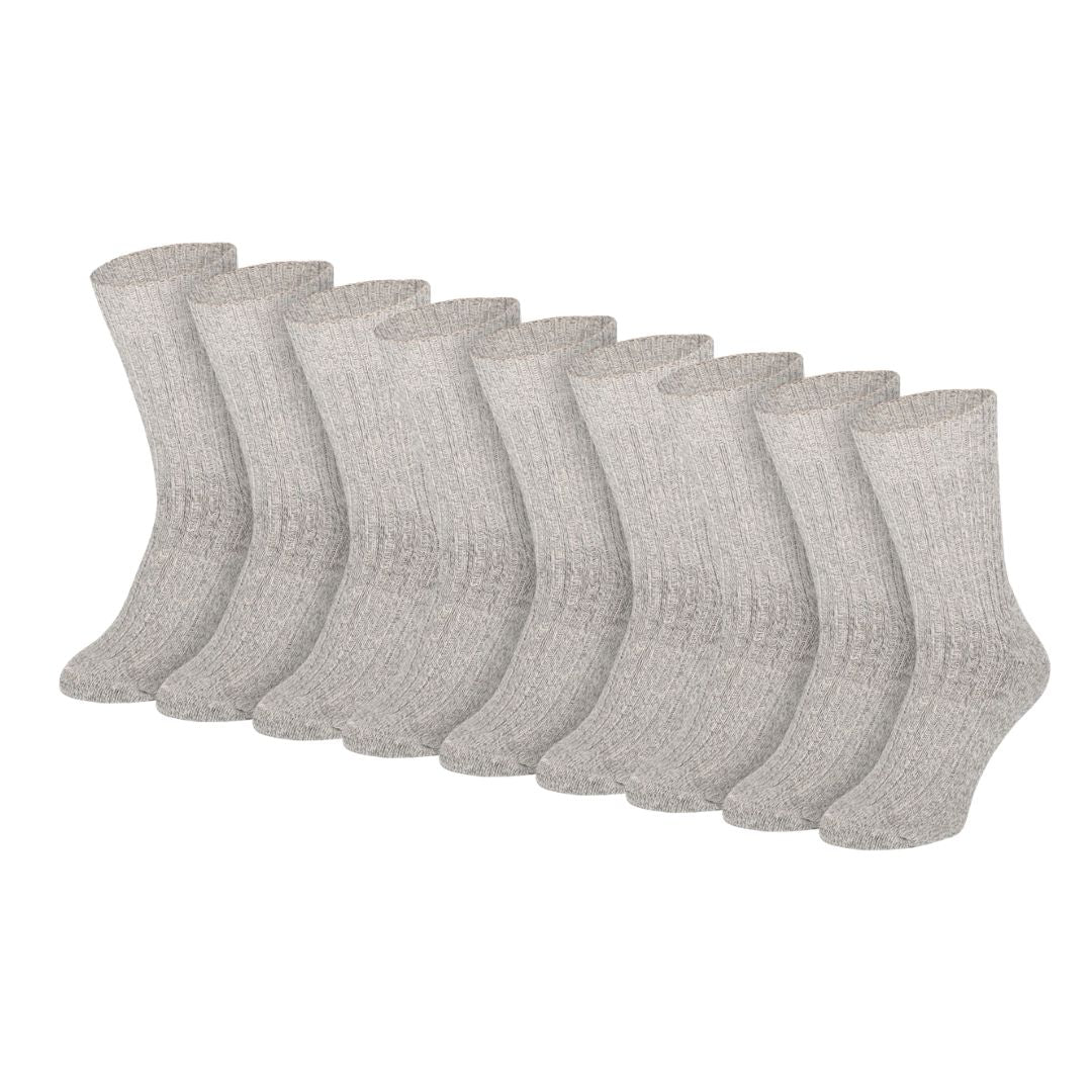 Arbeitssocken aus norwegischer Wolle – Frotteesohle – 9er-Pack