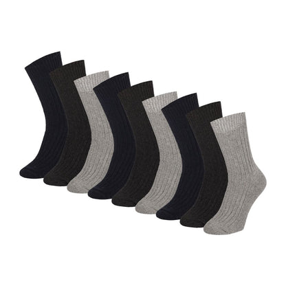 Arbeitssocken aus norwegischer Wolle – Frotteesohle – 9er-Pack