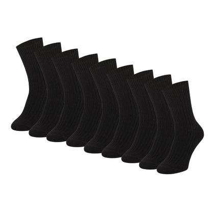 Arbeitssocken aus norwegischer Wolle – Frotteesohle – 9er-Pack