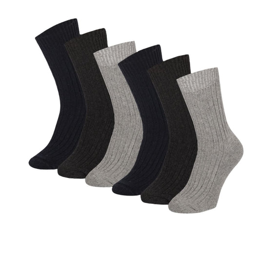Chaussettes de travail en laine norvégienne - semelle en éponge - paquet de 6