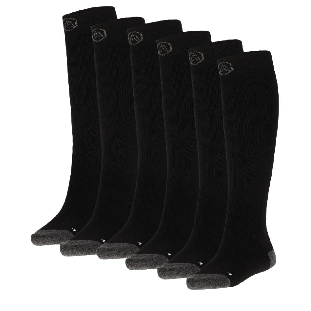 Chaussettes de ski unisexe - unies - semelle éponge - paquet de 6 - paquet spécial