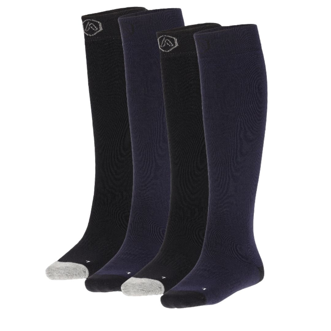 Chaussettes de ski unisexe - unies - semelle éponge - paquet de 4 - paquet spécial