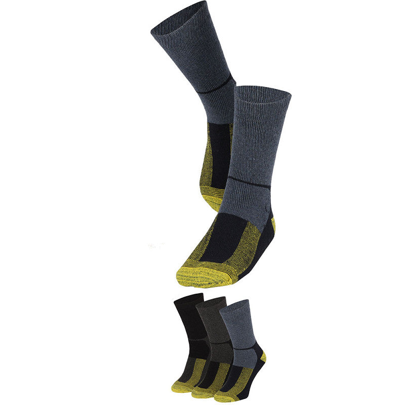 Wollen thermo werksokken multicolor – Apollo Workwear – sok en gevouwen paren