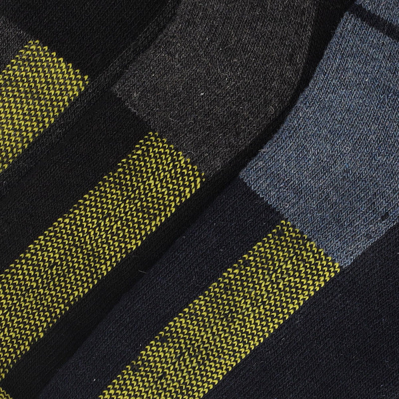 Wollen thermo werksokken multicolor – Apollo Workwear – detail breisteek en contrastband