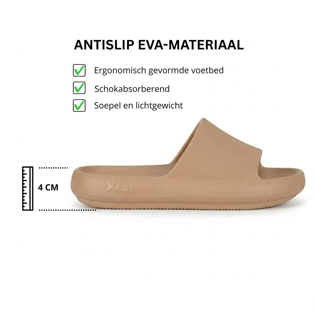 Kapcie damskie - klapki - beżowe