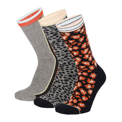 Bunte Damensocken Mode - Grau/Schwarz (6er-Pack)