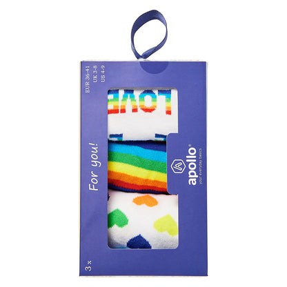 Dames sokken giftbox rainbow