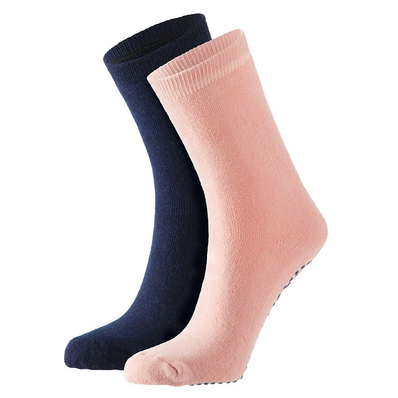 Chaussettes antidérapantes pour femmes - Lot de 4 - Doublure en éponge