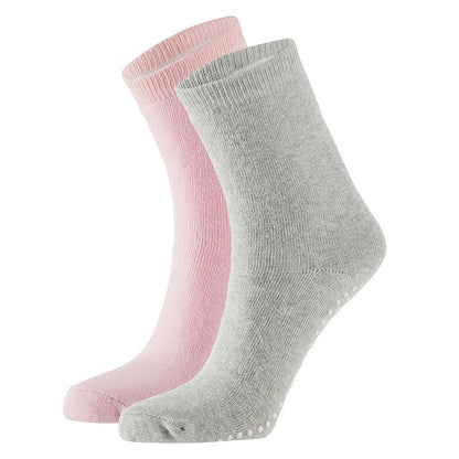 Chaussettes antidérapantes pour femmes - Lot de 4 - Doublure en éponge