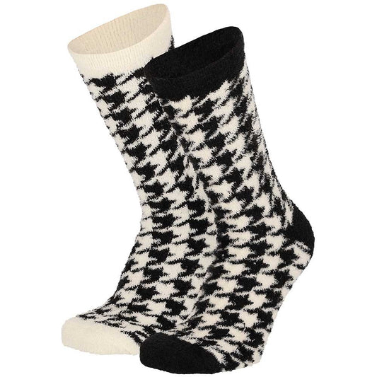 Damen Bettsocken - Weiches Garn - 2er-Pack - Schwarz