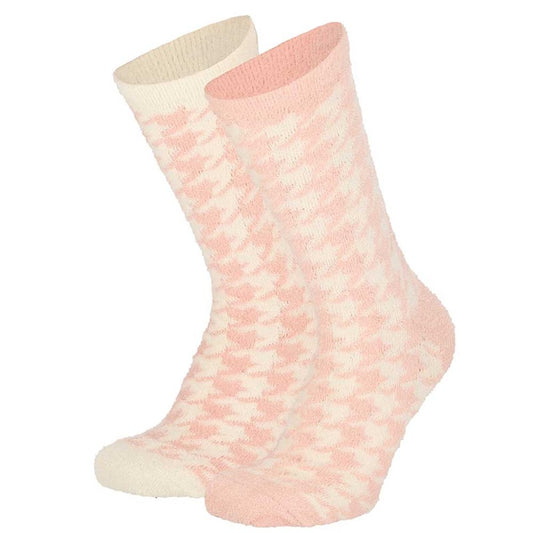 Chaussettes de lit pour dames - Fil doux - 2-Pak - Rose