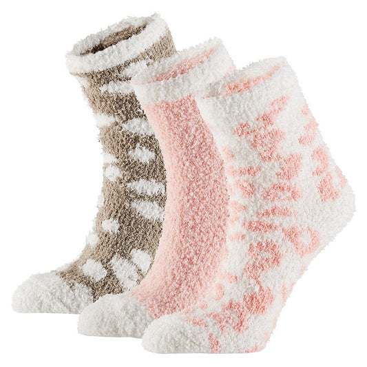 Chaussettes de lit dames - Lovely soft - Lot de 3 - Rose