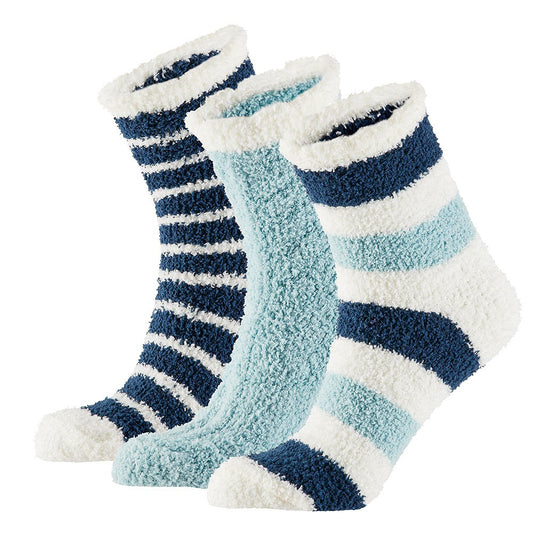 Bettsocken für Frauen - Wunderbar weich - 3er-Pack - Blau