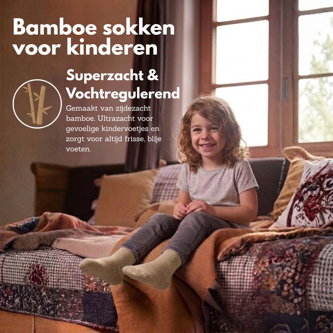 Bambus-Kindersocken Basic – Schwarz – 4er-Pack