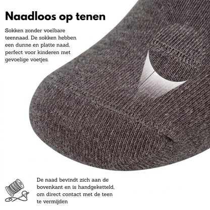Bamboe Kindersokken Basic - Grijs - 4-Pak