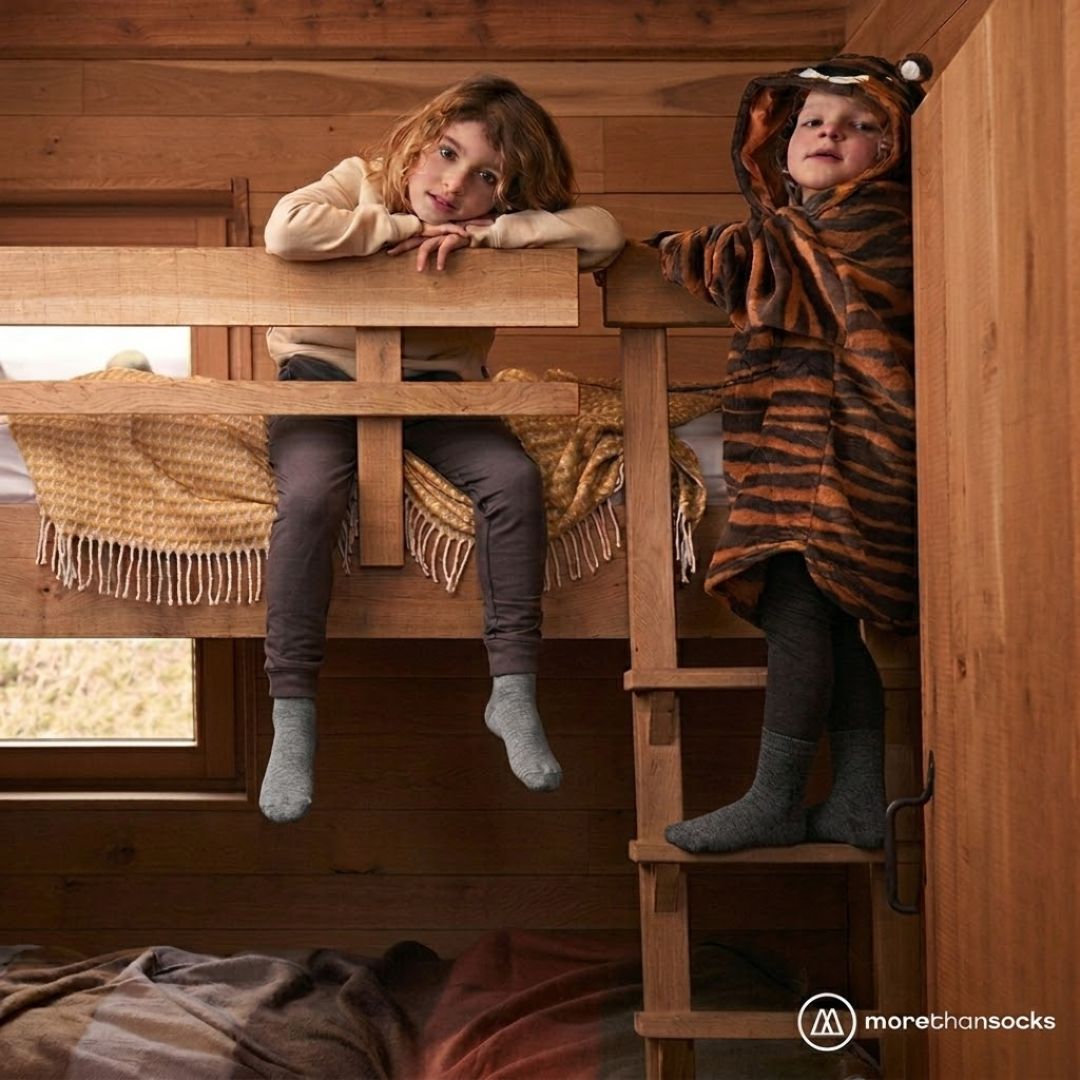 Bamboe Kindersokken Basic - Grijs - 4-Pak