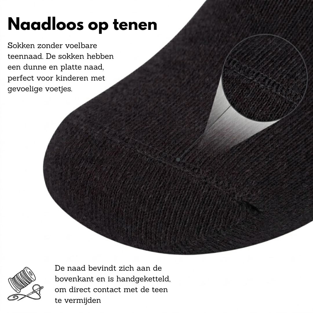 Bamboe Kindersokken Basic - Zwart - 4-Pak