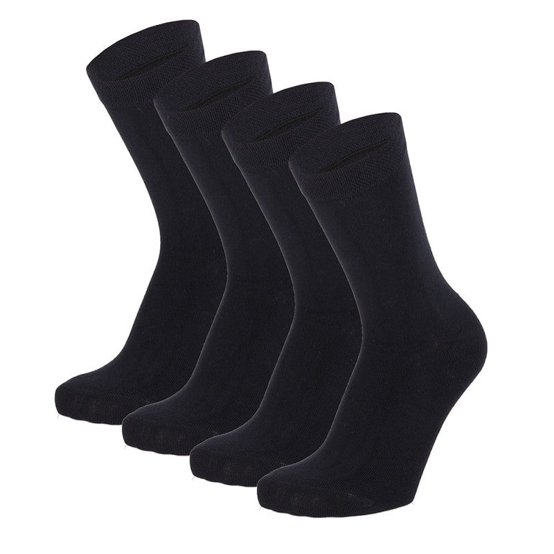 Bambus-Kindersocken Basic – Schwarz – 4er-Pack
